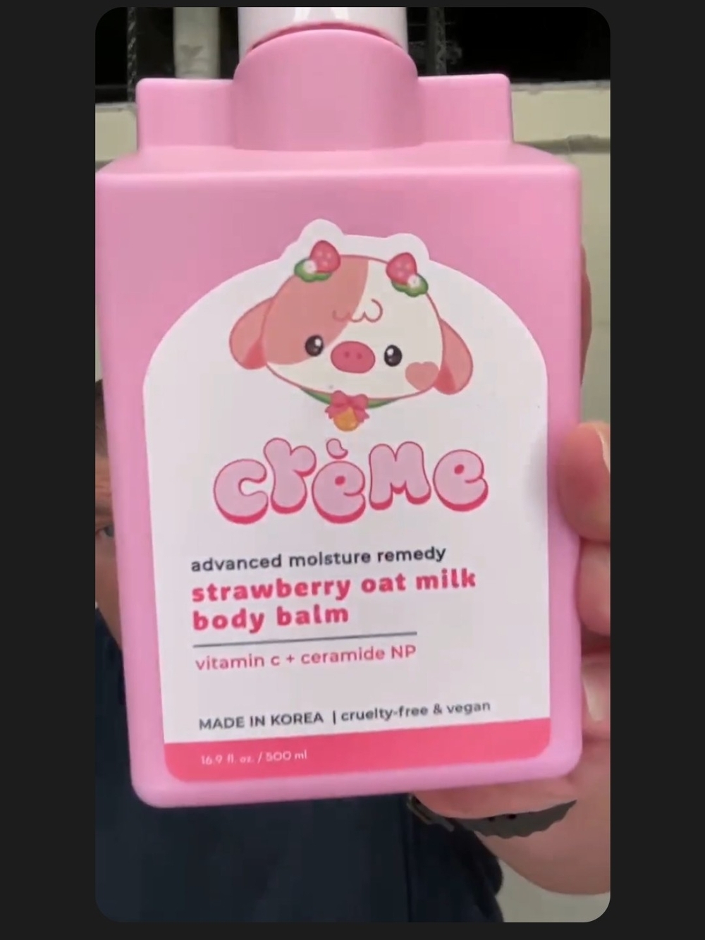 Crème Strawberry Oat Milk Body Balm - Pink